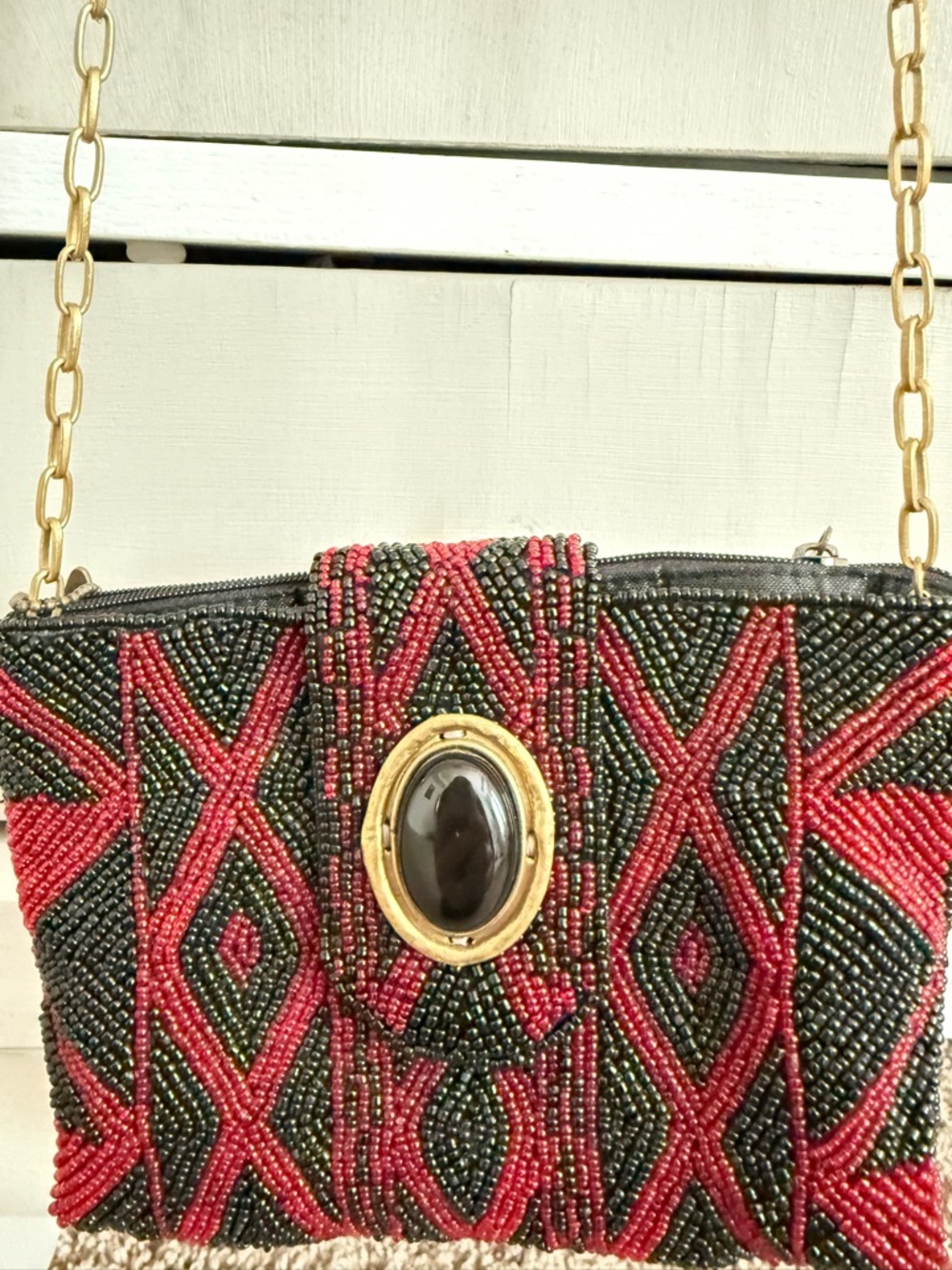 Vintage Mary Frances Beaded Clutch Small Bag